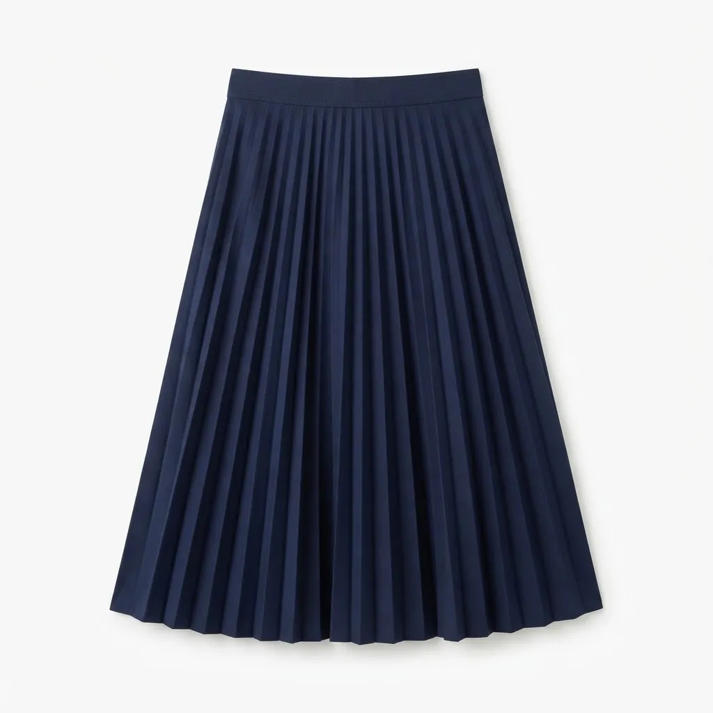 Pleated midi skirt