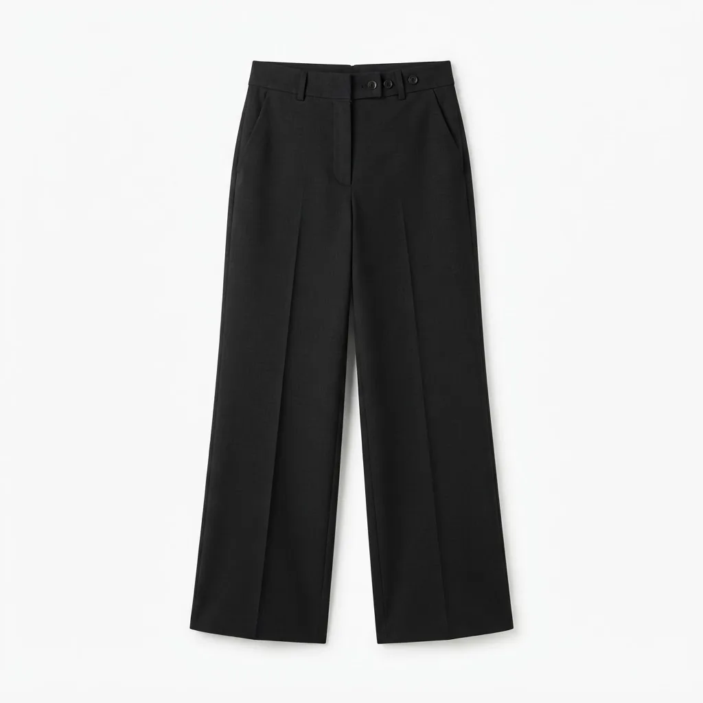 Black wide-leg trousers