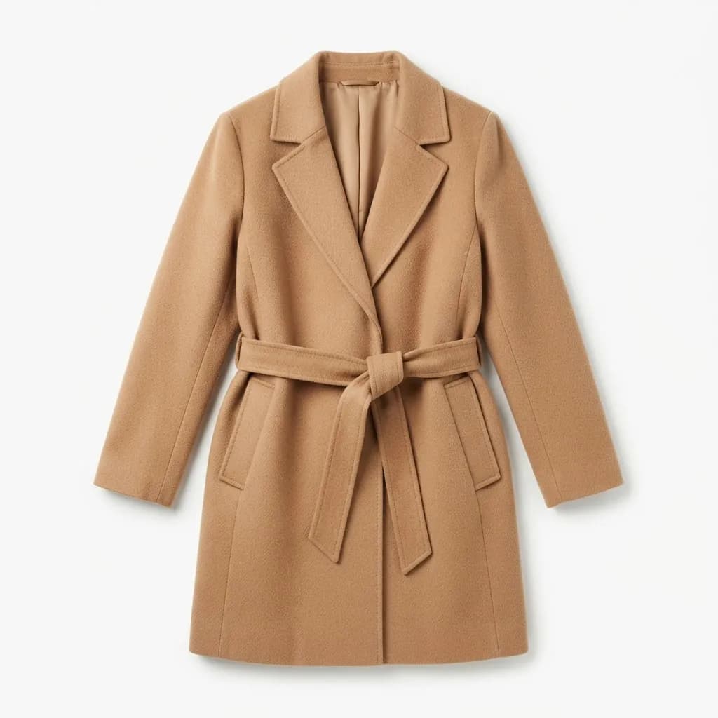 Wool wrap coat