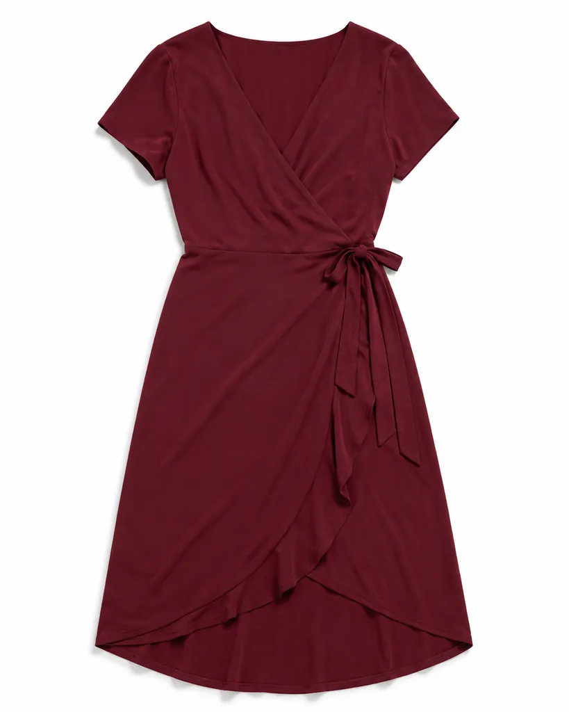 Wrap midi dress